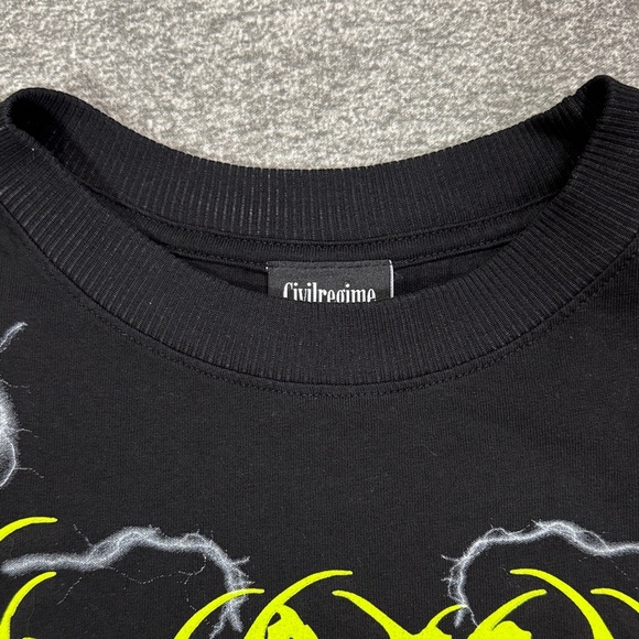 Civil Regime One Step Closer Dungeon Black Neon Graphic Tee Streetwear Men's L - Picture 4 of 12